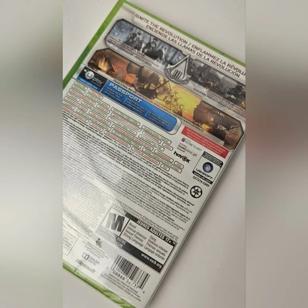 Xbox 360 Assassins Creed 3 Game Stop - Still Sealed